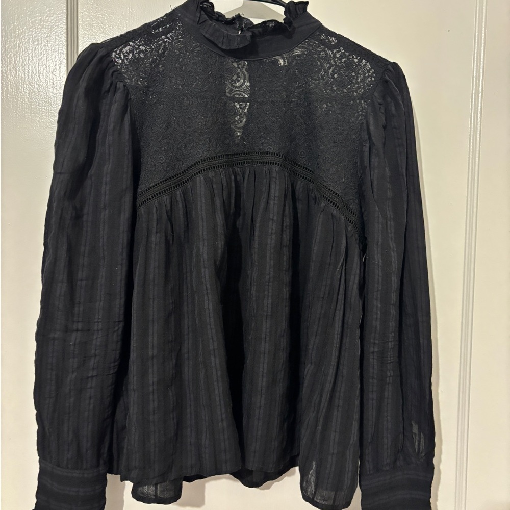 Bohme Black Lace Detail Blouse